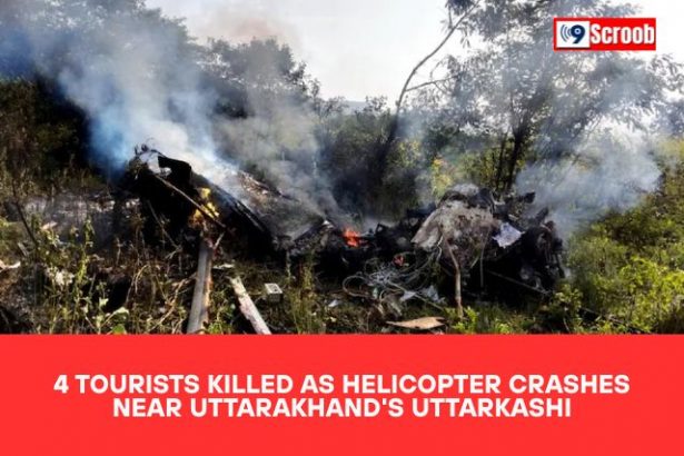 4 Tourists Die in Helicopter Crash Near Uttarkashi, Uttarakhand - 9scroob