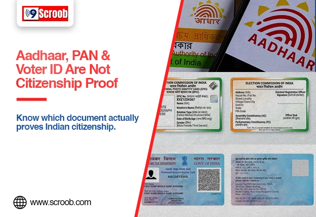 Aadhaar Card, Voter ID, PAN Card and Bank Account Are Not Proof
