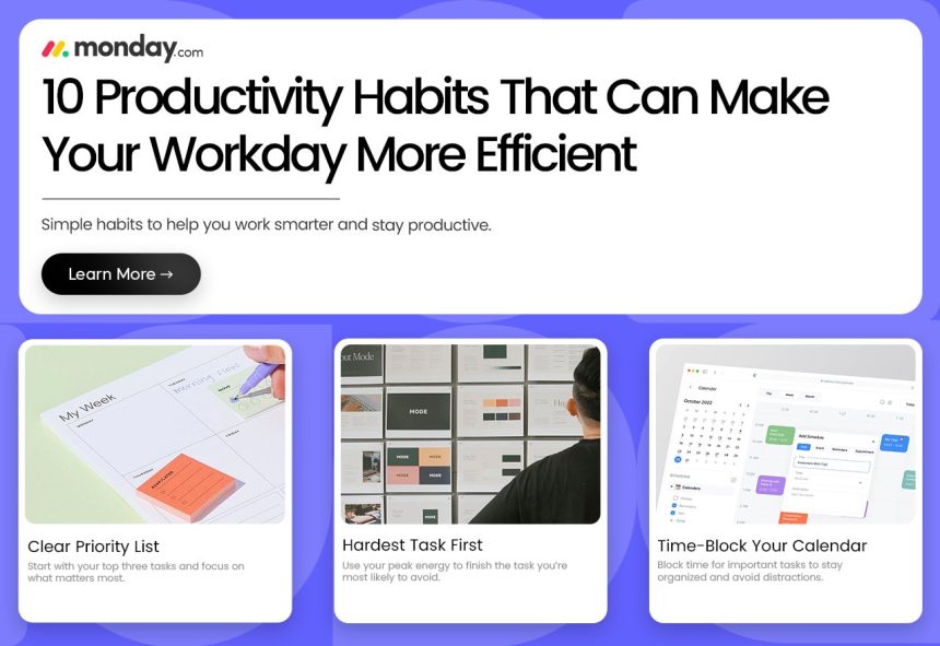 10 Productivity Habits That Can Make Your Workday More Efficient